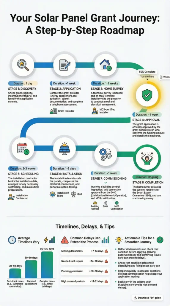 SOLAR PANEL GRANT APPLICATION JOURNEY MAP