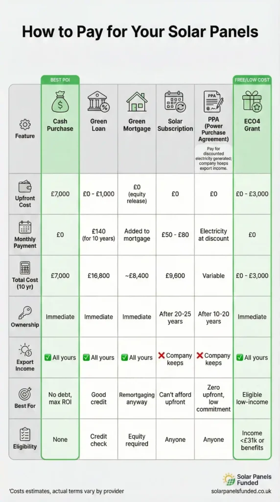What financing options reduce solar panel costs