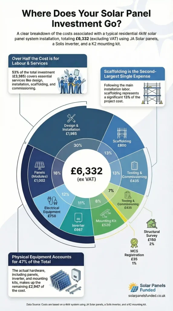 What is the cost breakdown of solar panel installation