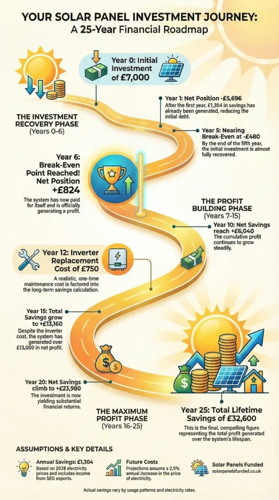 When will you break even on solar panel costs