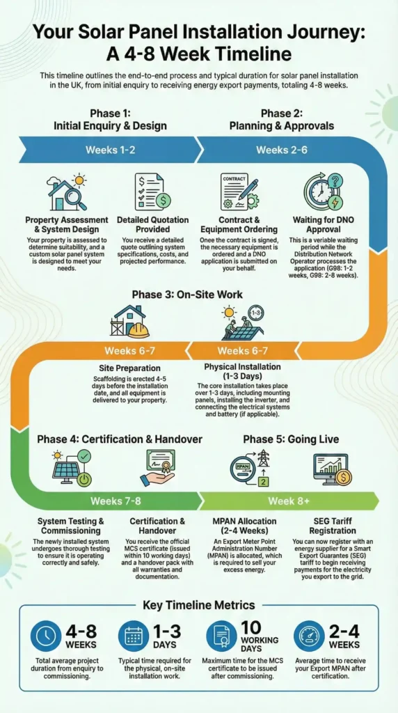 Your Solar Panel Installation Journey 4-8 Week Timeline