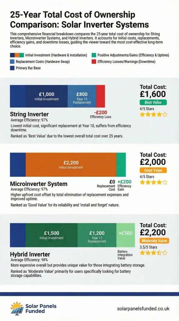 25-Year Total Cost of Ownership Comparison for Solar Panels