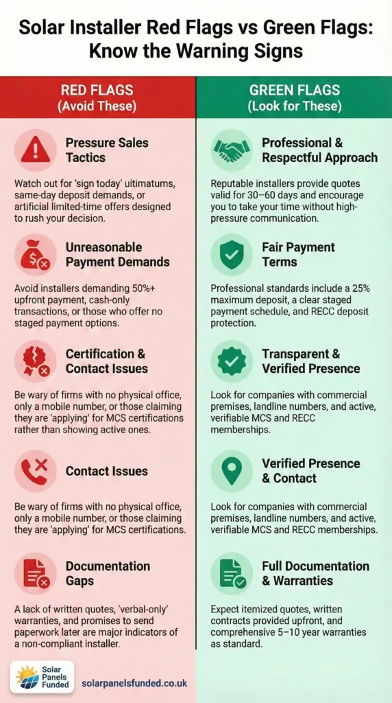 Solar Installer Red Flags vs Green Flags - Know the Warning Signs