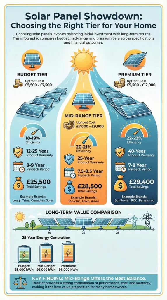 What is the price difference between cheap and quality solar panels