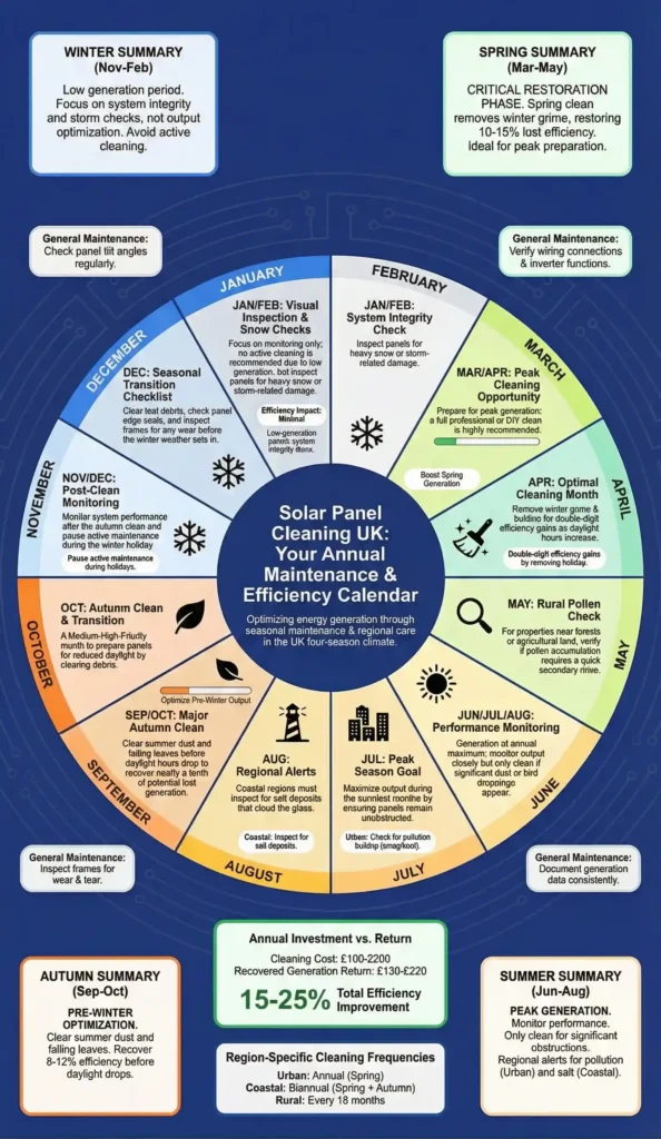 Annual Solar Panel Cleaning Schedule & Maintenance Calendar