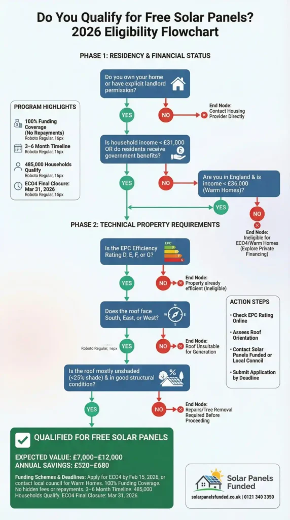 FREE SOLAR ELIGIBILITY FLOWCHART