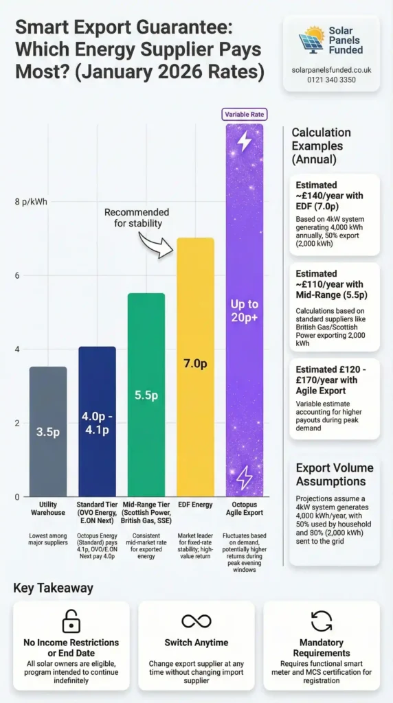 SMART EXPORT GUARANTEE TARIFF COMPARISON