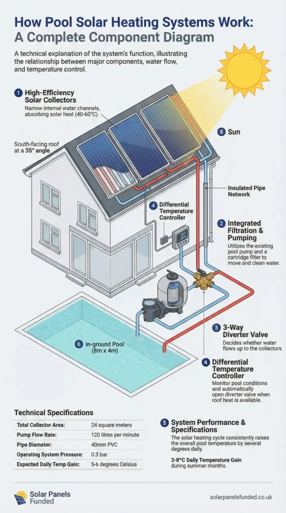 how pool solar heating systems work