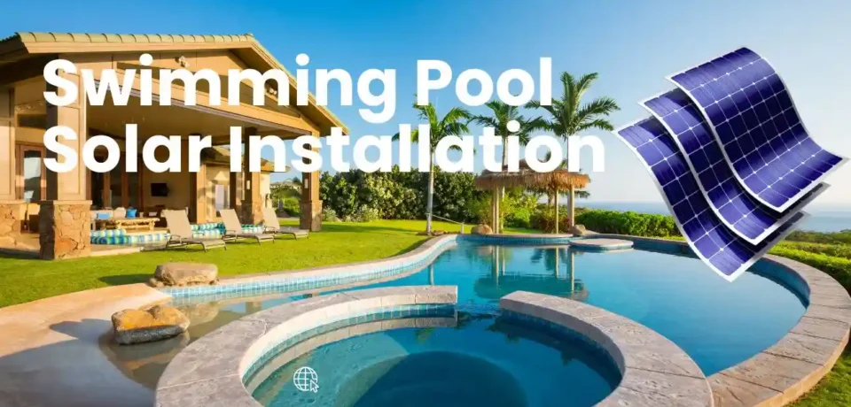pool solar panel installation