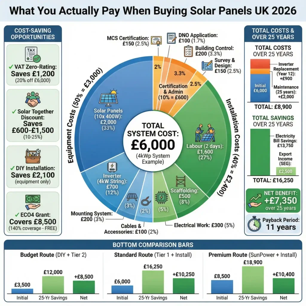 Solar Panel Buying Cost Breakdown